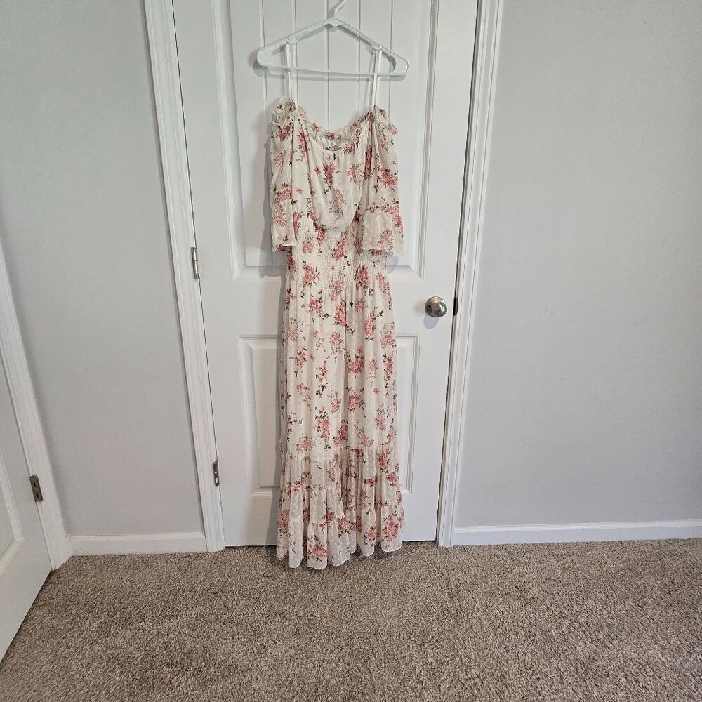 Premier Amour Floral Formal Dress 14 Polyester Long